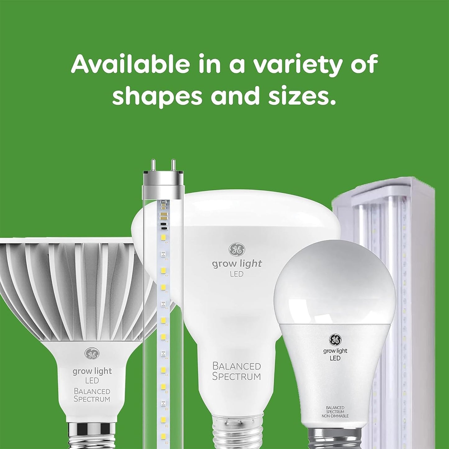 GE 93129193 6-Pack T8 LED Grow Lights for Indoor Plants