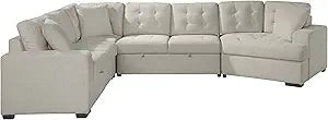 Lexicon Millstone 4-Piece Sectional Sofa with Ottoman Bed