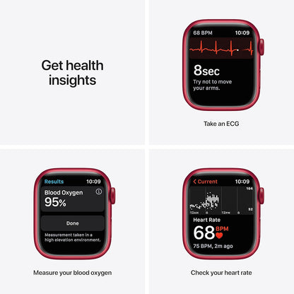 Apple Watch Series 7 - GPS, 41mm Red Aluminum (Renewed)