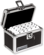 Vaultz VZ01169 Locking Index Card File - 3x5, Black