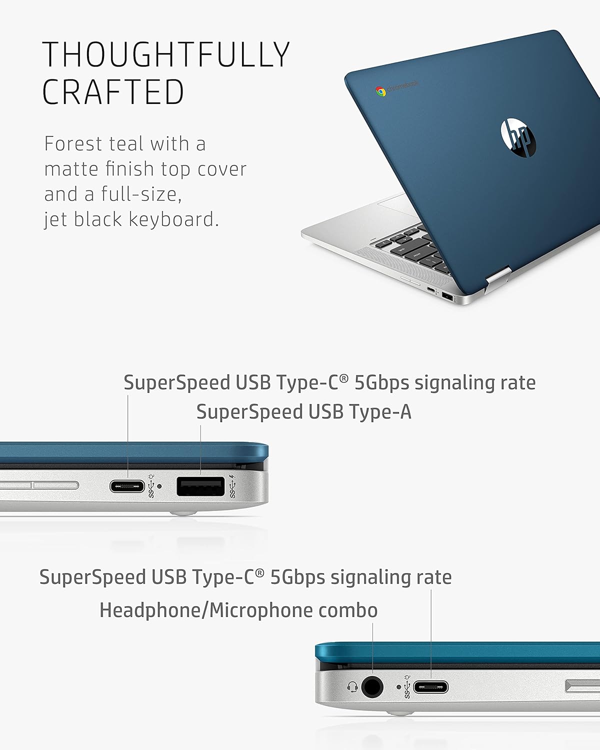 HP 14a-ca0060nr Chromebook 360 2-in-1 Touch Laptop