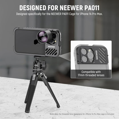 Neewer 10102664 iPhone 14 Pro Max Lens Backplane - 17mm Mount