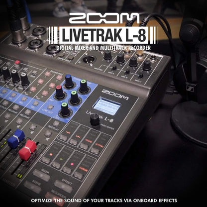 Zoom LiveTrak L-8 Portable Digital Mixer Recorder Bundle