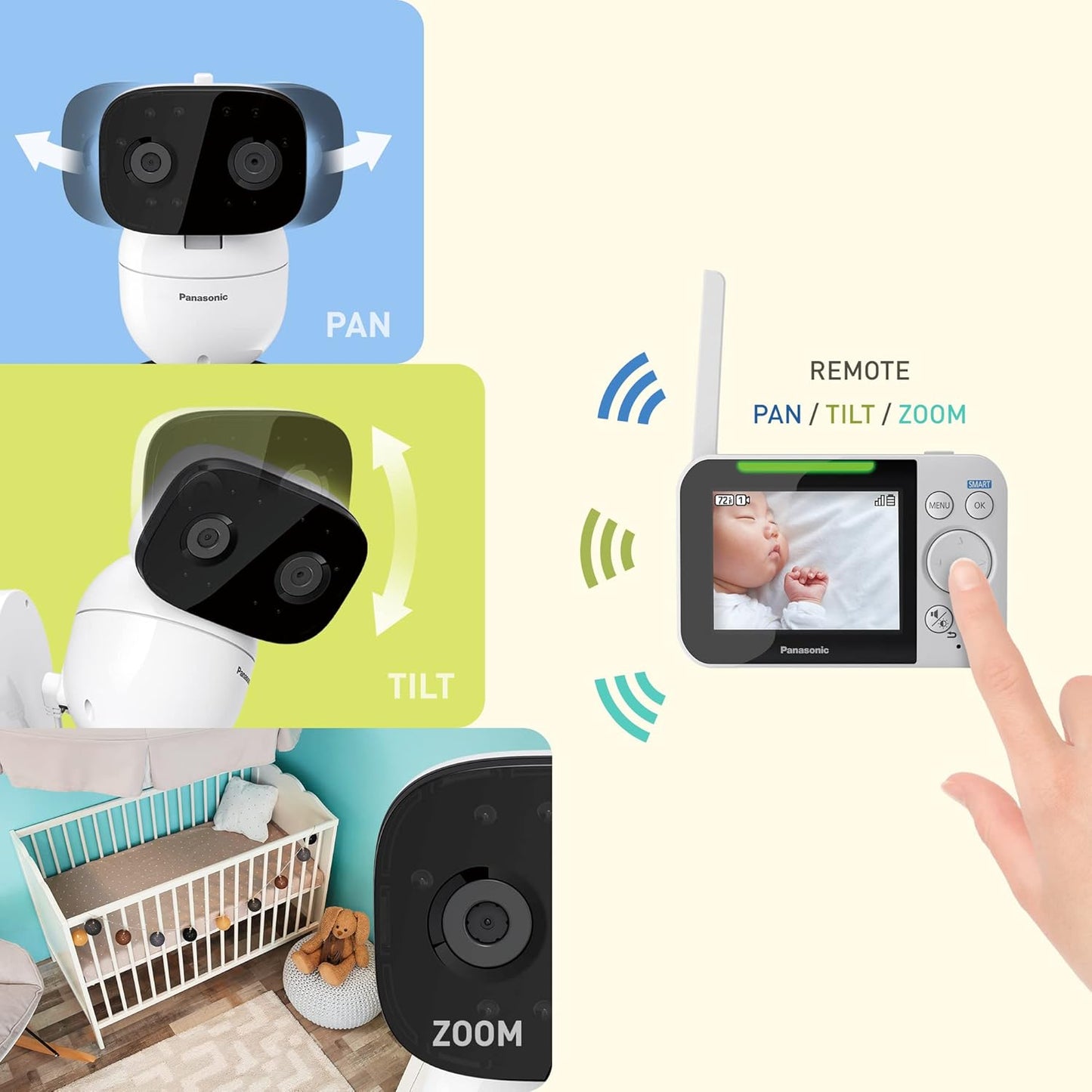 Panasonic KX-HN4001W Long Range Video Baby Monitor