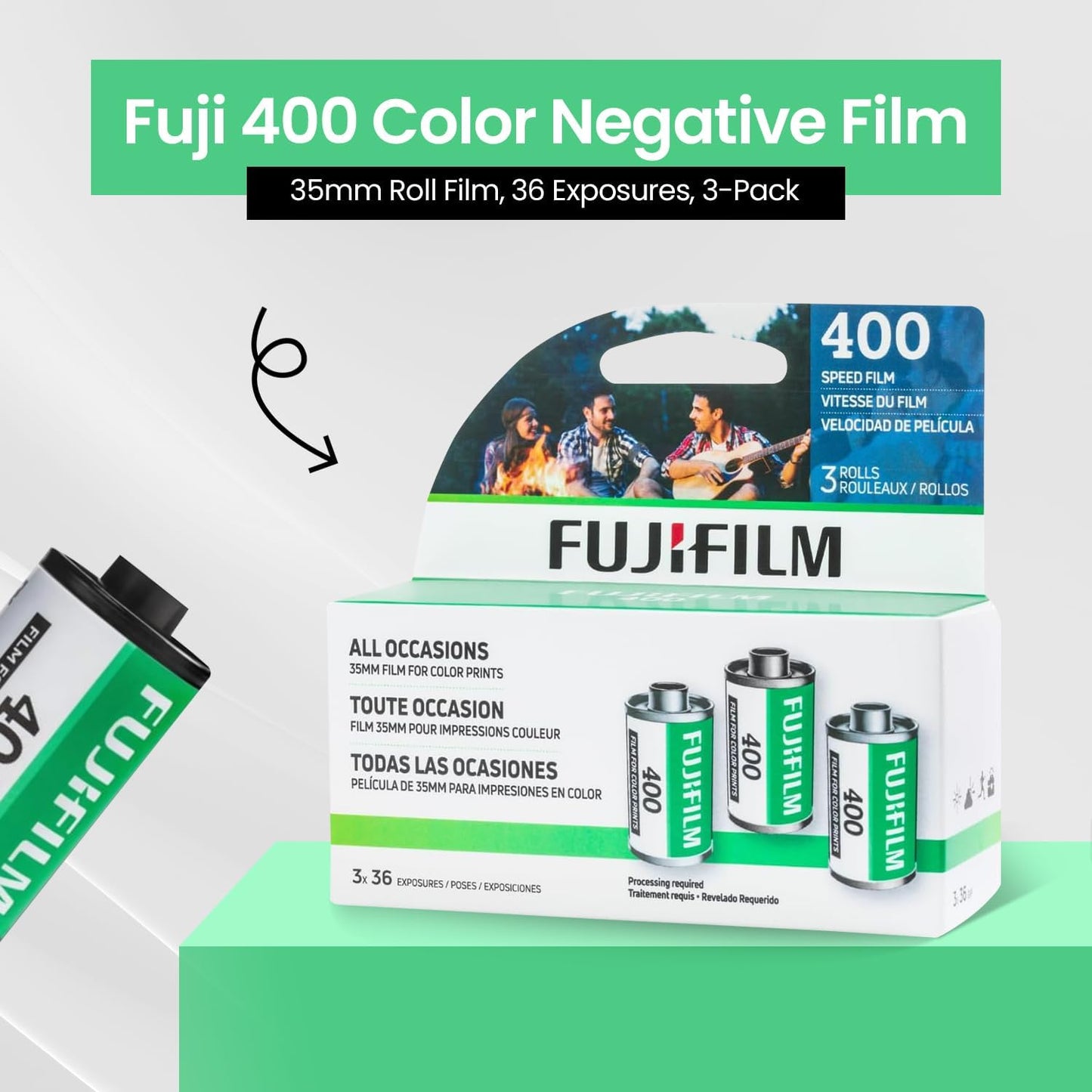 Fujifilm Fuji 400 Color Negative Film 35mm 3-Pack
