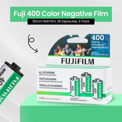 Fujifilm Fuji 400 Color Negative Film 35mm 3-Pack