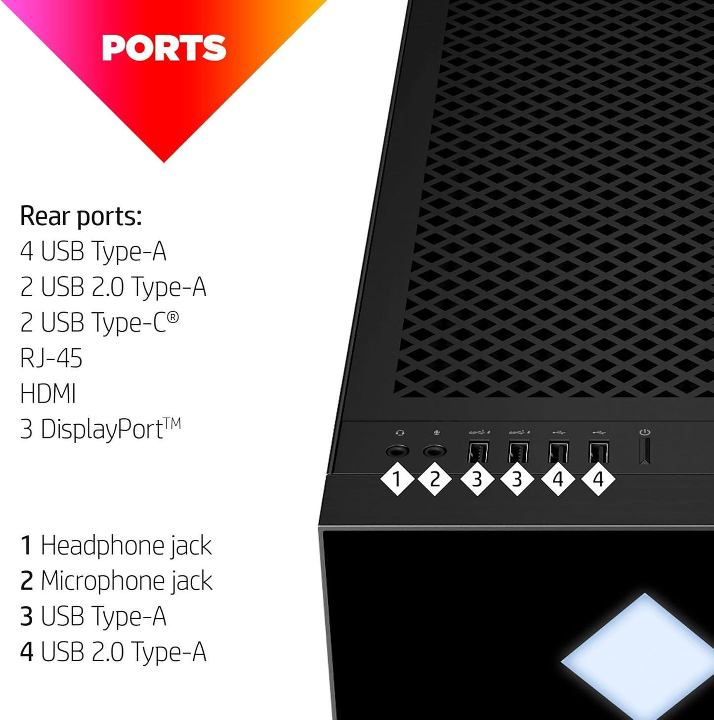 HP 9J5T6AA#ABA OMEN 45L RTX 4070 Super Gaming Desktop