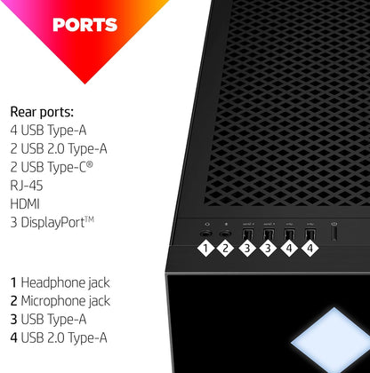 HP 9J5T6AA#ABA OMEN 45L RTX 4070 Super Gaming Desktop