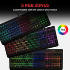 HyperX HX-KB5ME2-US-cr Alloy Core RGB Gaming Keyboard - Renewed