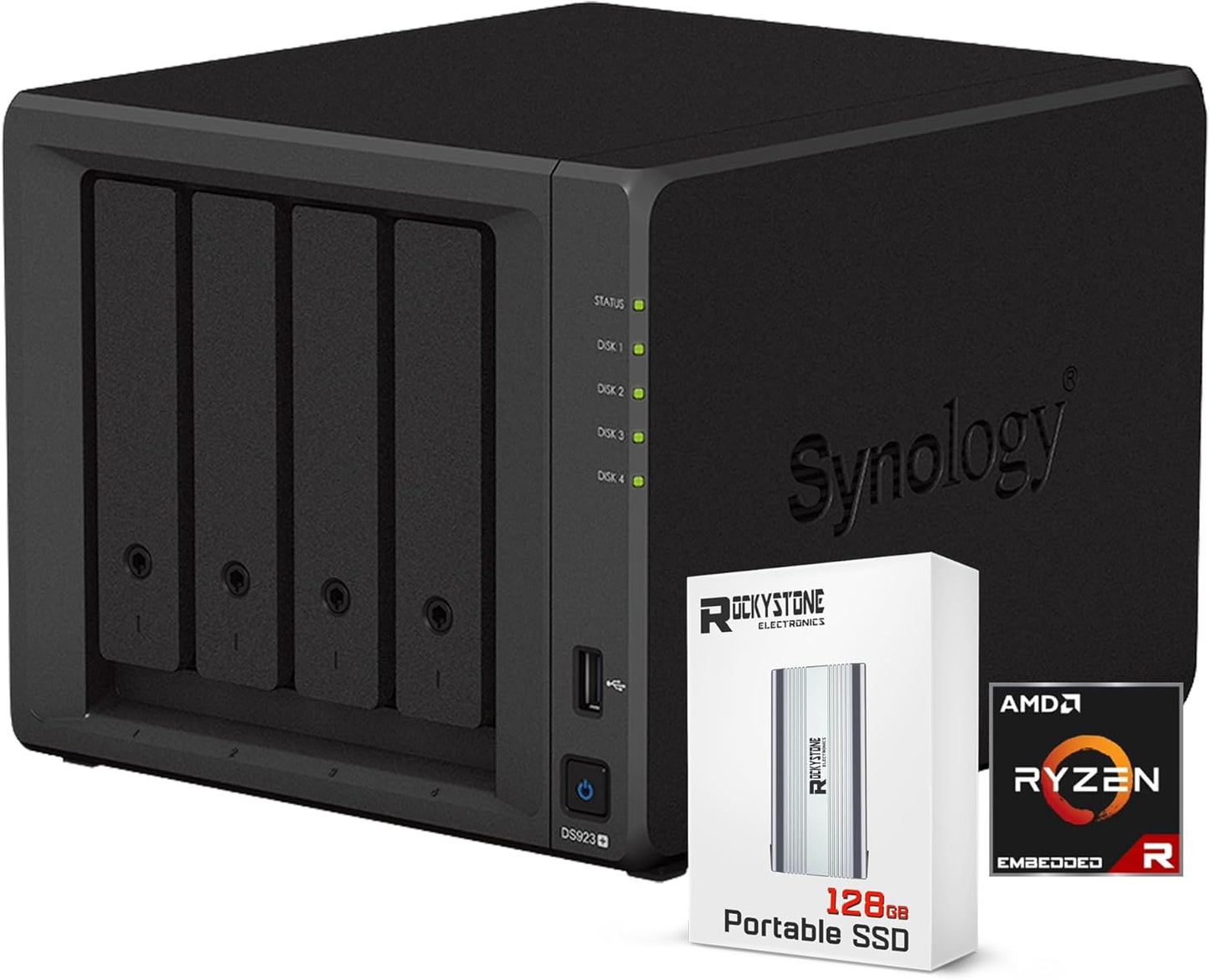 Synology DS923+ 4-Bay NAS Enclosure 32GB RAM 1TB SSD