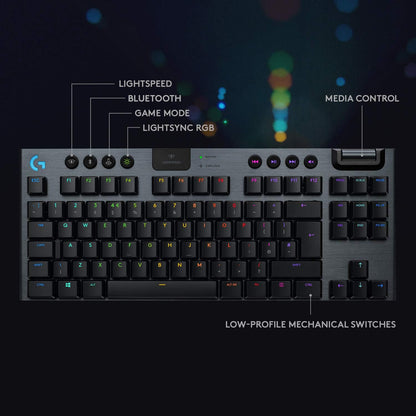 Logitech G915 Tenkeyless Lightspeed RGB Gaming Keyboard Renewed