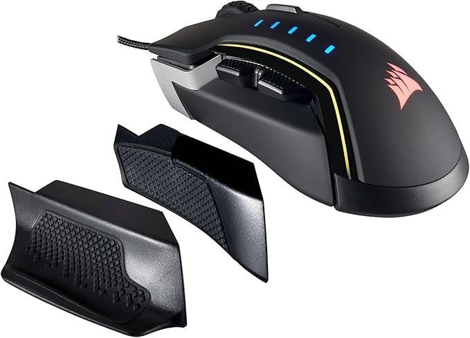 Corsair 8541666490 GLAIVE RGB Ergonomic Gaming Mouse (Renewed)