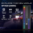 HP Core i5 RGB Gaming PC Desktop GT 1030