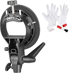 Neewer 90091026 S-Type Bracket with Bowens Mount & Cleaning Kit