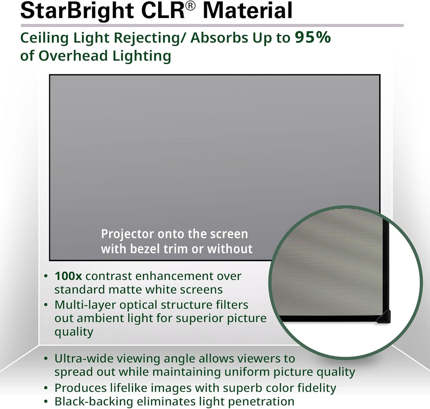 Elite Screens AR123H-CLR-X Aeon CLR Ultra-Short Throw Projector Screen