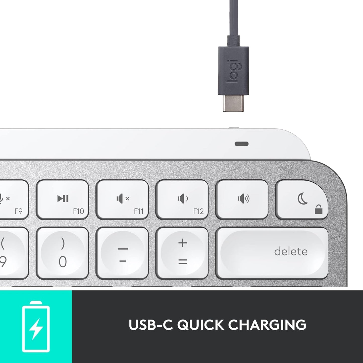 Logitech 920-010389 MX Keys Mini Mac Wireless Keyboard - Pale Grey