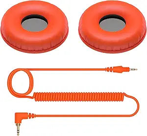 Pioneer DJ HC-CP08-MPDJ CUE1 Series Ear Pad Cord Orange — main product image