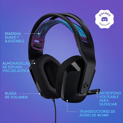 Logitech G335 Wired Gaming Headset - Black (Renewed)