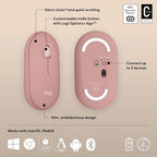 Logitech 910-007023 Pebble Mouse 2 M350s Tonal Rose