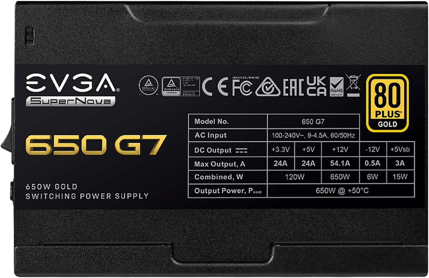EVGA 9B17-438-241 Supernova 650 G7 80+ Gold Power Supply