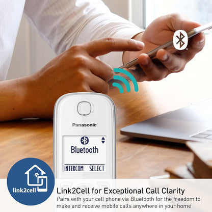 Panasonic KX-TGD863W Cordless Phone Answering Machine 3-Handset