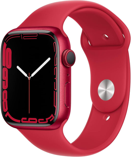 Apple Series 7 Watch (GPS, 45mm) Red Aluminum (Renewed)
