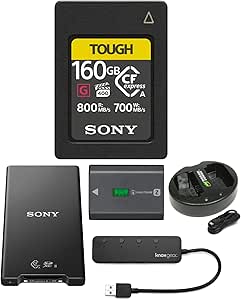 Sony CFexpress Type A 160GB Memory Card Reader Bundle