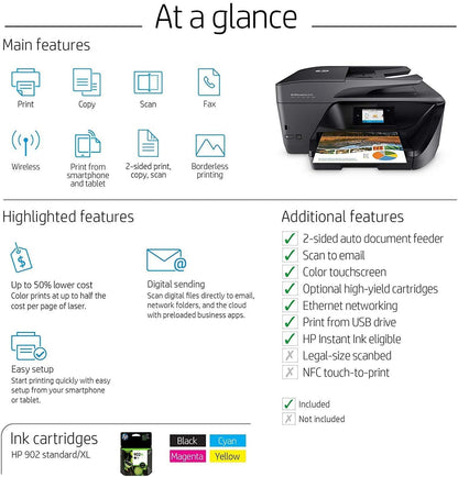 HP (T0F29A OfficeJet Pro 6978 Wireless All-in-One Printer - Renewed