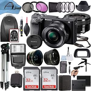 Sony Alpha a6400: Mirrorless Camera Bundle, 16-50mm Lens