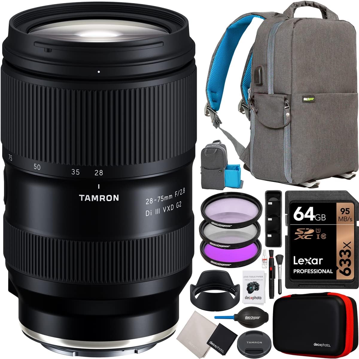 Tamron A063 28-75mm Sony E-Mount Lens Bundle