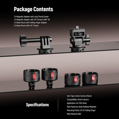 Neewer GP-24 Magnetic Action Camera Mount Kit