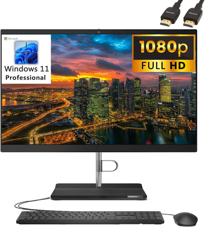 Lenovo 24 V50a 24" AIO Desktop i3-10100T 16GB 1TB SSD DVDRW Win11