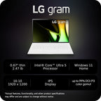 LG gram 14Z90S Intel Evo Ultra Lightweight Laptop