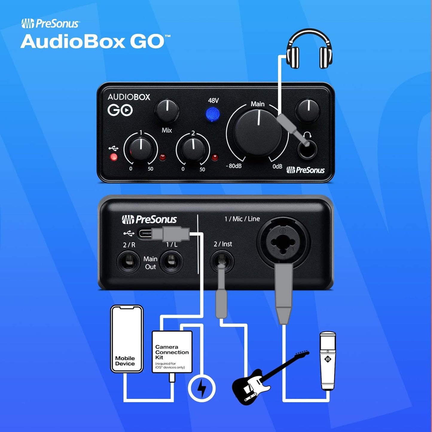 PreSonus AudioBox GO USB-C Audio Interface Studio One