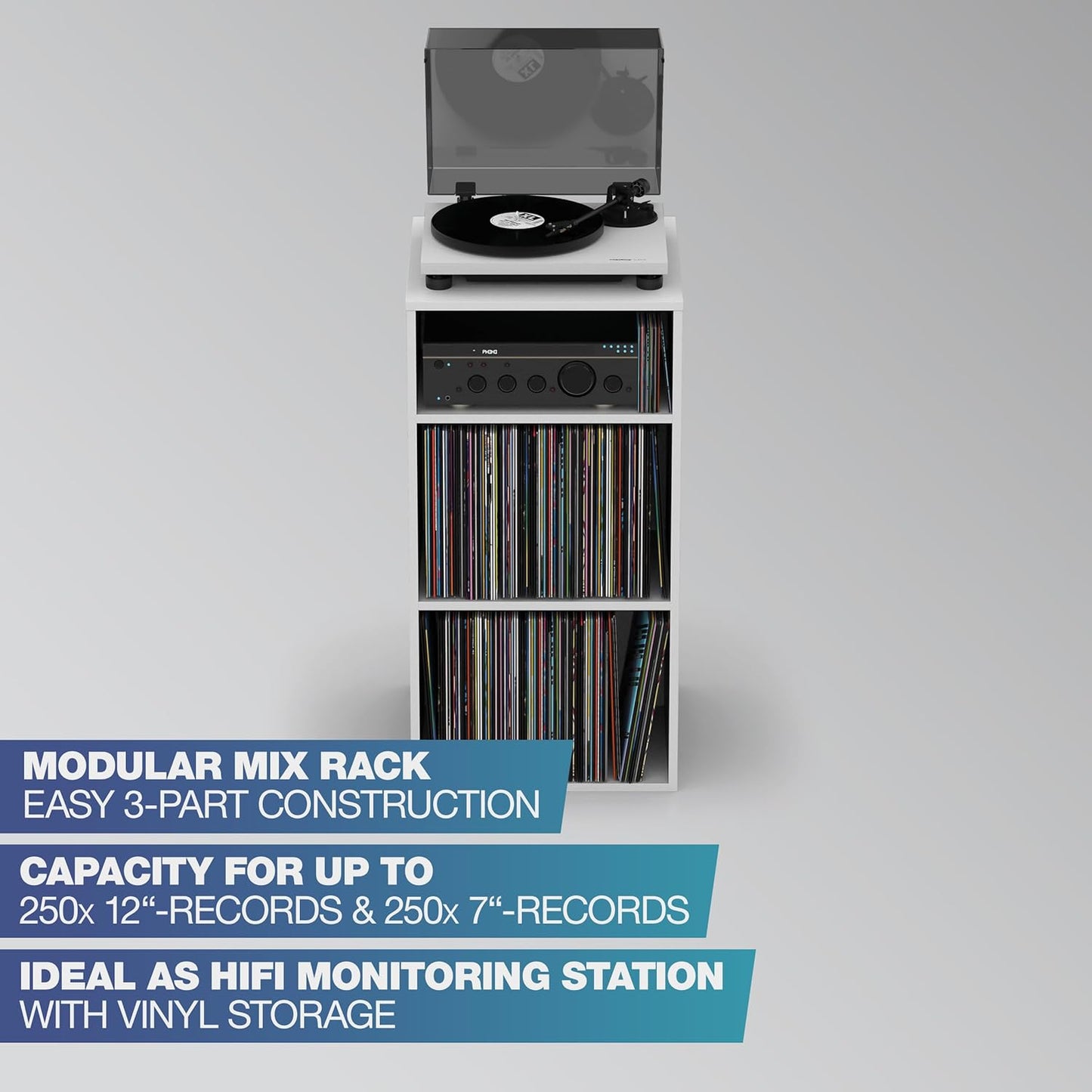 Glorious AMS-MOD-MIX-RACK-WHT Modular Mix Rack White DJ Stand