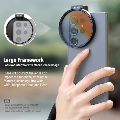 Neewer LA006 67mm Phone Filter Mount Clip Cold Shoe