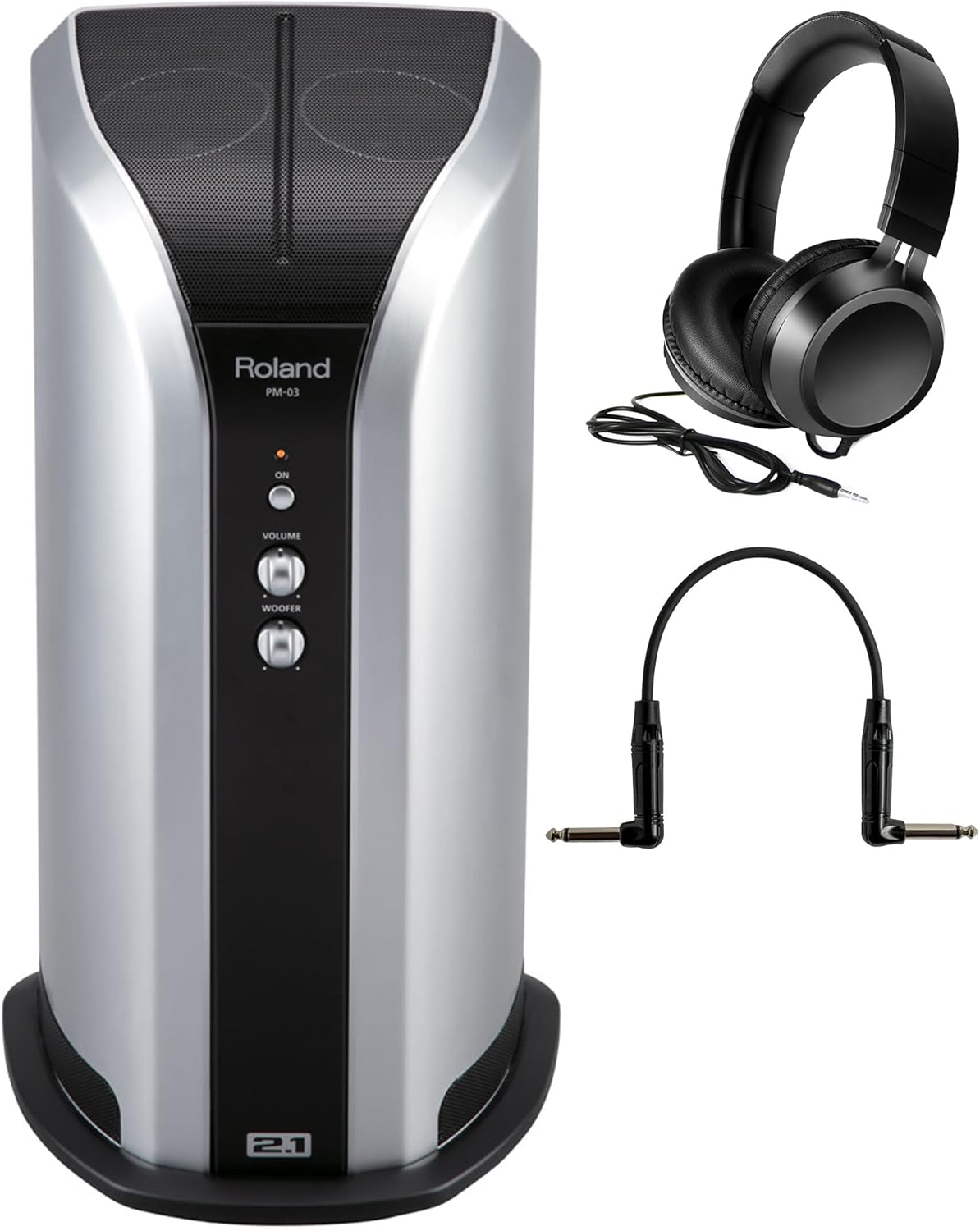 Roland PM-03 Personal Drum Monitor Bundle - Headphones & Cable