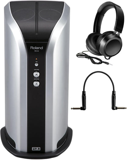 Roland PM-03 Personal Drum Monitor Bundle - Headphones & Cable