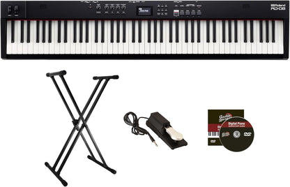 Roland RD-08 Stage Piano Black Bundle Stand Pedal Lessons