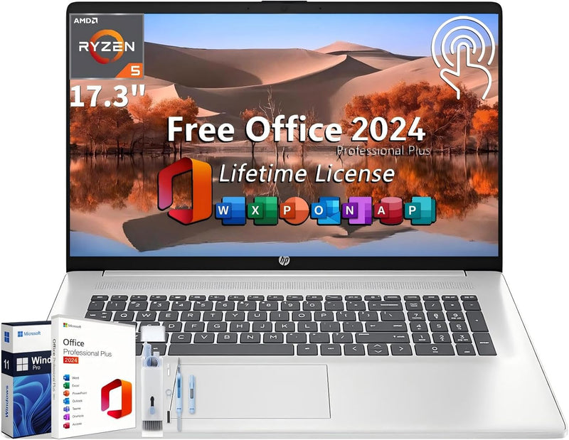 HP HP 17 Laptop AMD Ryzen 5 Touchscreen Office — main product image