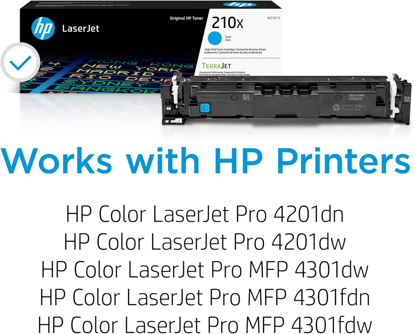 HP W2101X 210X Cyan High-Yield Toner Cartridge