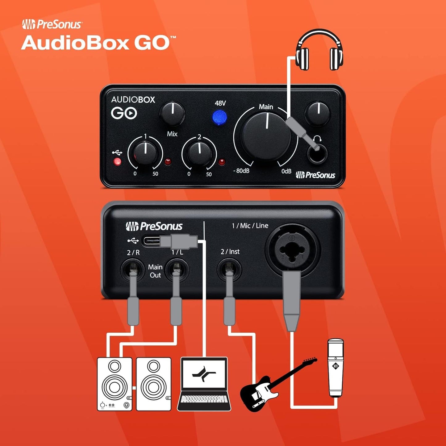 PreSonus AudioBox GO USB-C Audio Interface Studio One