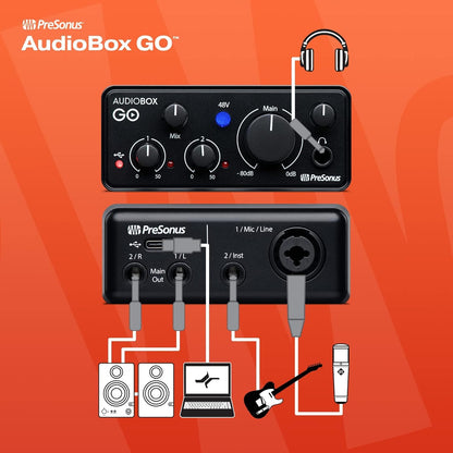 PreSonus AudioBox GO USB-C Audio Interface Studio One