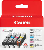Canon 2946B004 CLI-221 Four Color Ink Pack