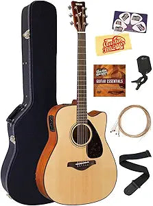 Yamaha AUS-FGX800C-COMBO-PRO Acoustic-Electric Guitar Bundle