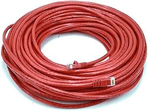 Monoprice 102166 Cat5e 100ft Red Ethernet Patch Cable