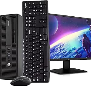 HP EliteDesk 800G2 Desktop i5 8GB 500GB HDD 24in Monitor Renewed — main product image