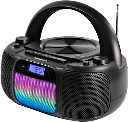 Magnavox MD6972 Portable CD Boombox Bluetooth Radio Lights