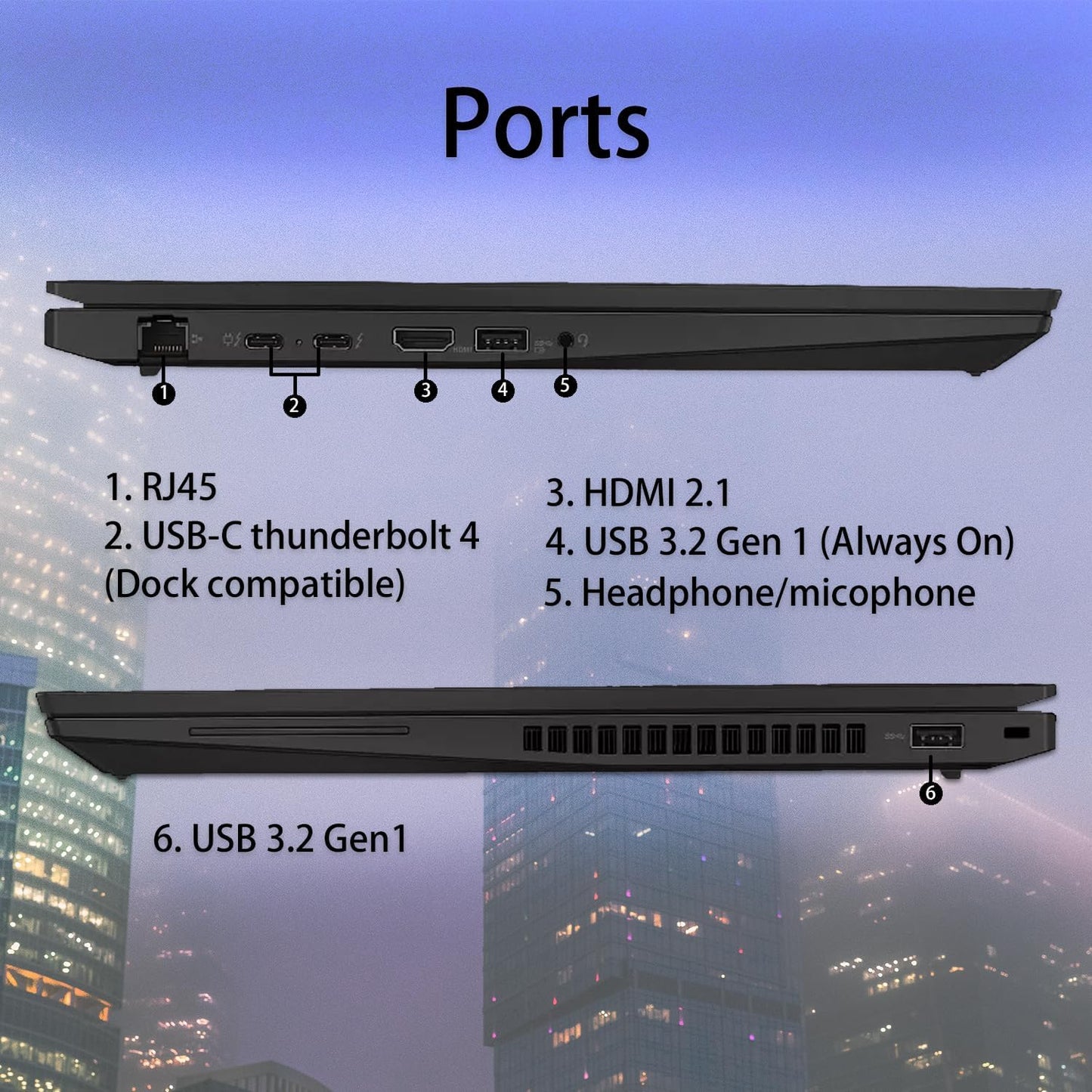 Lenovo T16 ThinkPad 16" i7-1355U 32GB 1TB SSD Laptop