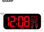 Sharp Flechazo-0401 Oversized LED Clock with Temperature